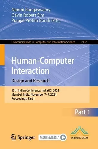 Human-Computer Interaction. Design and Research cover