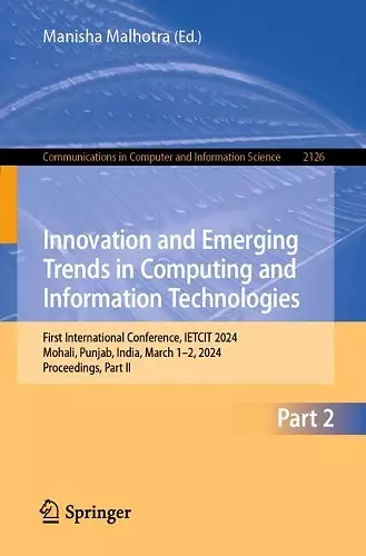 Innovation and Emerging Trends in Computing and Information Technologies cover