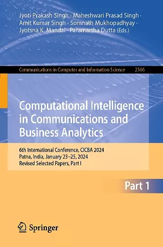 Computational Intelligence in Communications and Business Analytics cover