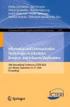 Information and Communication Technologies in Education, Research, and Industrial Applications cover