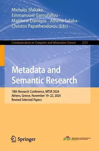 Metadata and Semantic Research cover