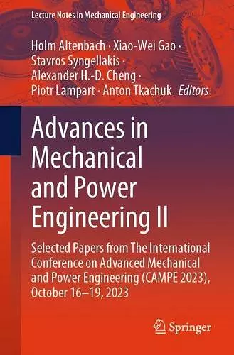 Advances in Mechanical and Power Engineering II cover