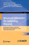 Advanced Informatics for Computing Research cover