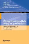 Machine Learning and Data Mining for Sports Analytics cover