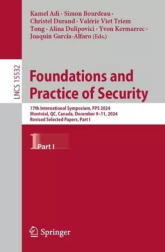 Foundations and Practice of Security cover