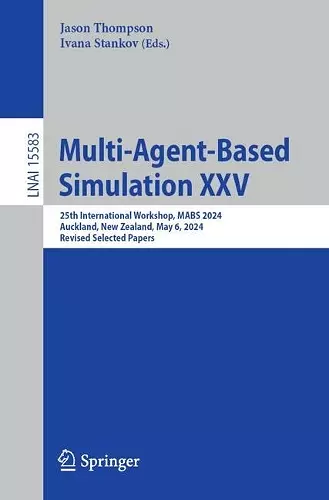 Multi-Agent-Based Simulation XXV cover