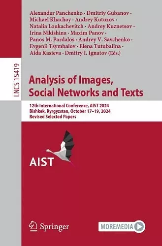 Analysis of Images, Social Networks and Texts cover