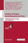 Analysis of Images, Social Networks and Texts cover