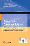 Research in Computer Science cover
