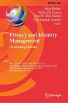 Privacy and Identity Management. Generating Futures cover