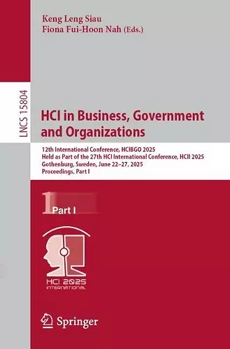 HCI in Business, Government and Organizations cover
