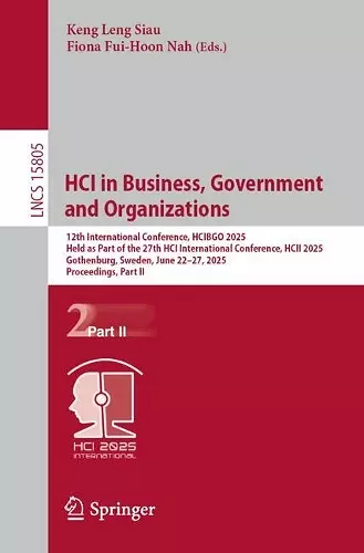 HCI in Business, Government and Organizations cover