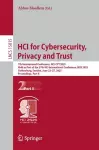 HCI for Cybersecurity, Privacy and Trust cover