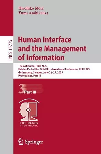 Human Interface and the Management of Information cover