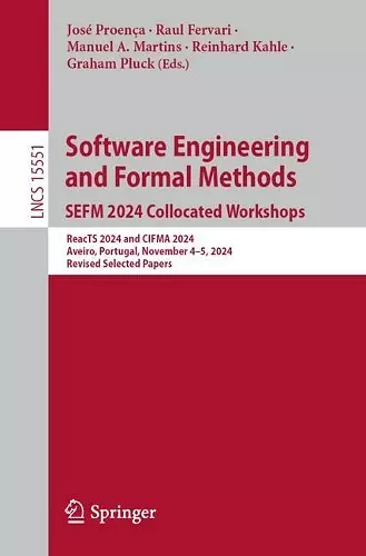Software Engineering and Formal Methods. SEFM 2024 Collocated Workshops cover