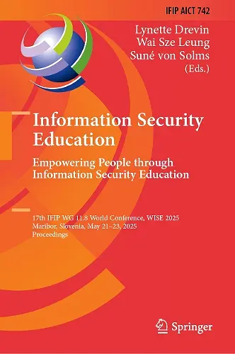 Information Security Education. Empowering People Through Information Security Education cover