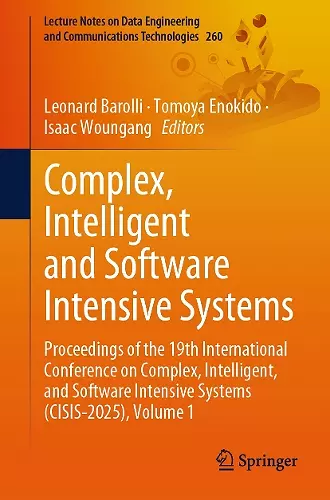 Complex, Intelligent and Software Intensive Systems cover