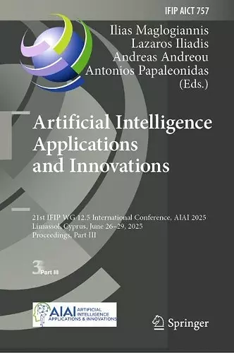 Artificial Intelligence Applications and Innovations cover