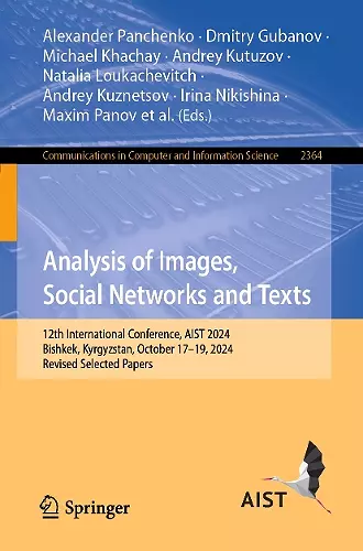 Analysis of Images, Social Networks and Texts cover