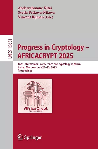 Progress in Cryptology - AFRICACRYPT 2025 cover