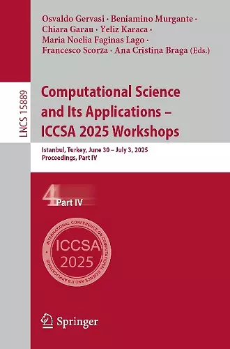 Computational Science and Its Applications – ICCSA 2025 Workshops cover