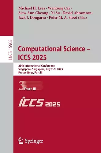 Computational Science – ICCS 2025 cover