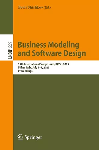 Business Modeling and Software Design cover