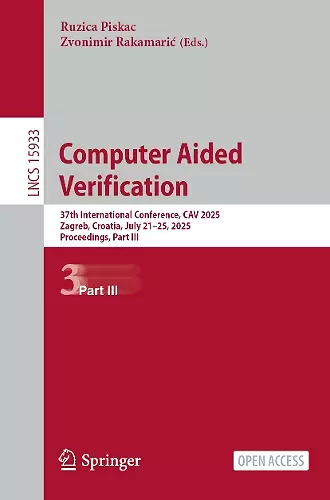 Computer Aided Verification cover
