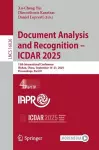 Document Analysis and Recognition – ICDAR 2025 cover