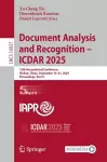Document Analysis and Recognition – ICDAR 2025 cover