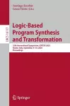 Logic-Based Program Synthesis and Transformation cover