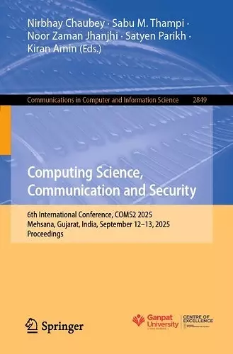 Computing Science, Communication and Security cover