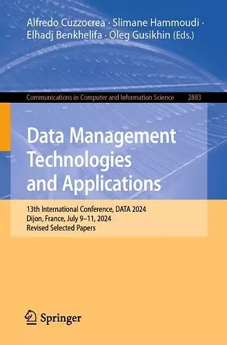 Data Management Technologies and Applications cover