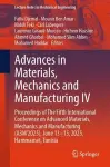 Advances in Materials, Mechanics and Manufacturing IV cover