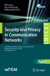 Security and Privacy in Communication Networks cover