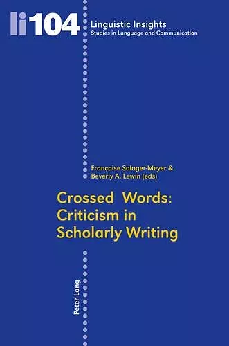 Crossed Words: Criticism in Scholarly Writing cover