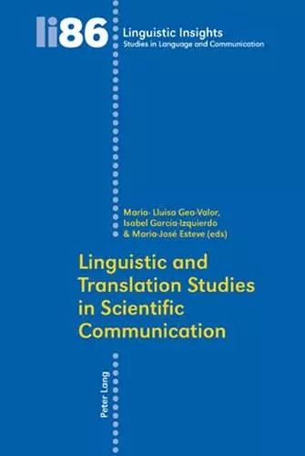 Linguistic and Translation Studies in Scientific Communication cover