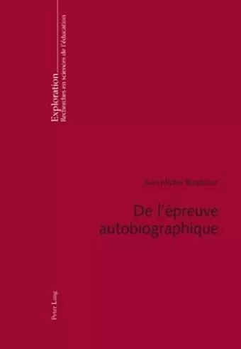 de l'Épreuve Autobiographique cover