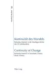 Kontinuitaet des Wandels- Continuity of Change cover