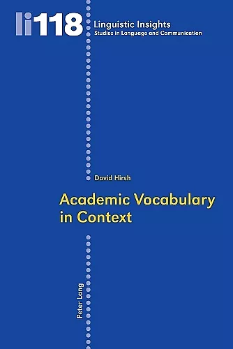 Academic Vocabulary in Context cover