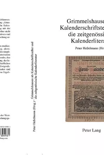 Grimmelshausen als Kalenderschriftsteller und die zeitgenoessische Kalenderliteratur cover