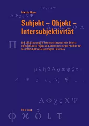 Subjekt - Objekt - Intersubjektivitaet cover
