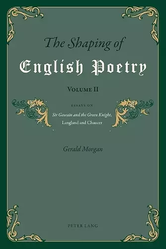 The Shaping of English Poetry- Volume II cover