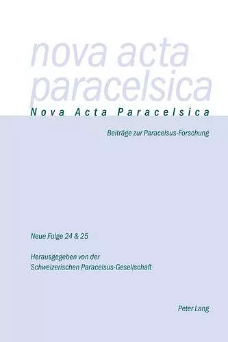 Nova ACTA Paracelsica cover