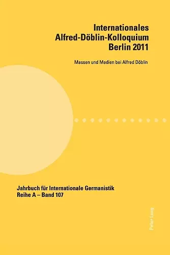 Internationales Alfred-Doeblin-Kolloquium- Berlin 2011 cover