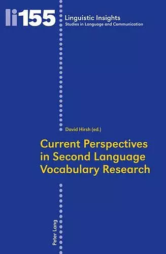 Current Perspectives in Second Language Vocabulary Research cover