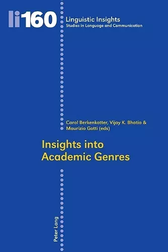 Insights into Academic Genres cover