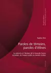 Paroles de Témoins, Paroles d'Élèves cover