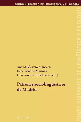 Patrones sociolingue�sticos de Madrid cover