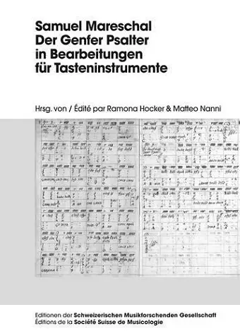 Samuel Mareschal - Der Genfer Psalter in Bearbeitungen Fuer Tasteninstrumente cover